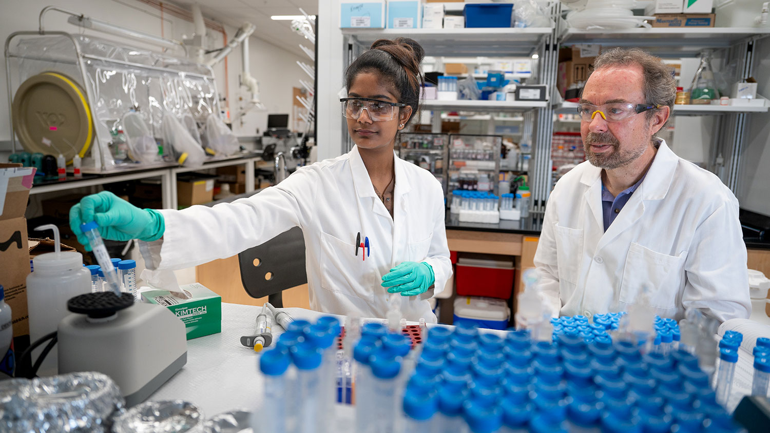 Dr. Detlef Knappe works with graduate and post doc students in his lab on Centennial campus. Dr. Knappe is interested in drinking water quality and treatment, water reuse, organic micropollutants, development of water treatment processes for polar and persistent organic pollutants, and the fate of organic pollutants in solid waste landfills.